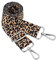 ZOUIQSS Silberne Schnalle Breiter Schultergurt längenverstellbarer Tragegurt Verstellbarer Ersatzgürtel Crossbody Canvas Tasche Handtasche((3.5CM) Leopard2)