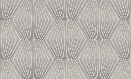 Livingwalls 3D Tapete Hellgrau 382043 Vliestpate Grau Silber Geometrsiche Grafik für Küche 10,05x0,53m Made in Germany