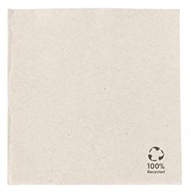 BIOZOYG Premium-r-Papierservietten 25 x 25 cm Recyclingpapier ungebleicht I braune Servietten 2-lagig I Gastronomie Servietten 1/4 Falz I Imbissservietten I Party Servietten für Gäste 50 Stück