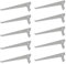 10 x siwitec Einlochträger 150 x 50 mm in Aluweiss, Regalhalter für ein Regalschienensystem