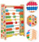 Abakus,Holz Rechenschieber,Holzspielzeug Baby,Montessori Spielzeug,Mathematik mit 100 Holzperlen Kinderspielzeug Motorikspielzeug Lernspielzeug Geschenke für Kinder