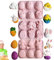3 Stück Ostern Silikonform Schokoladenformen 3D Fondant Kuchen Formen, Ostereier Kaninchen/ Hohlräume Ei/ Karotten Kuchenform, DIY Ostern Silikon Backform Für Süßigkeiten, Gelee, Cupcake Kuchen Deko