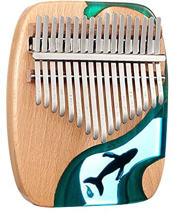 ERYUE 17 Keys Beech Wooden Thumb Finger Piano Mini Kalimba Portable Musical Instrument