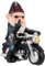 Guidre Gartenzwerg Motorrad Zwerge,13.3cmx13cm Statue Wasserdicht Sonnenschutz Gartendeko für den Garten,gartenzwerg lustig,Motorrad Geschenke für männer,Deko für den Balkon