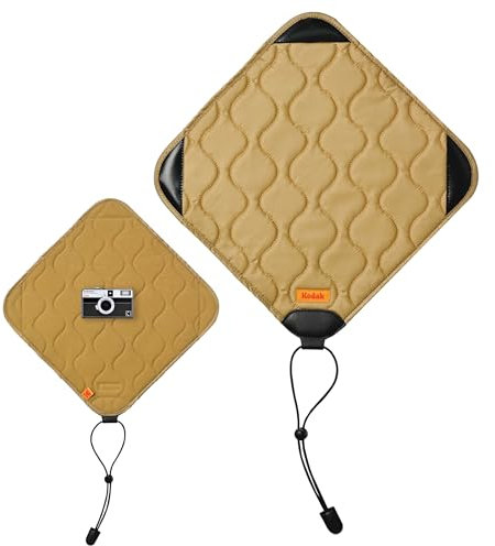 KODAK Caméra Protection Envelopper Taille M 31 x 31 cm - Résistant à l'eau, Anti-Rayures et à la poussière pour Appareil Photo sans Miroir, Appareil Photo Compact, Objectif Prime (Kaki) [1 pièce]