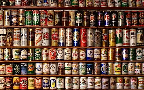 Adult Jigsaw Puzzles 1000 Pieces Assortment Of Beer In Aluminum Cans 75 * 50Cm