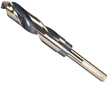 CoCud Verringert Schaft Drehbohrer 18mm Schneidekante Titan und Nitrid Beschichtet Hochleistungsstahl 4341 - (Verwendung: für Edelstahl Bohrgerät)