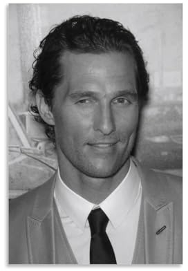 OqcEha Matthew McConaughey Vintage-Poster, Kunst, Sternzimmer, ästhetischer Druck, Kunst, Wandgemälde, Leinwand, Geschenke, moderne Schlafzimmerdekoration, 20 x 30 cm