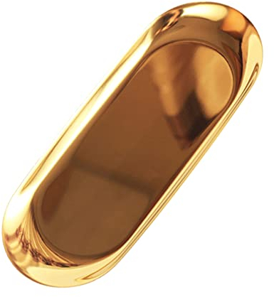 PRETYZOOM Plateau Ovale Acier Inoxydable Pour Bijoux Et Maquillage Style Scandinave Organisateur Pour Maison Petit Doré