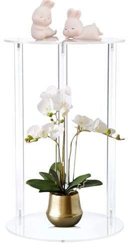 Kirdume Acrylständer für Vase, Tisch-Pflanzgefäßständer,Transparenter Acryl-Displayständer - Moderner Präsentationsständer für Dekorationen, Fächer, universeller Pflanzgefäßständer für Bücher