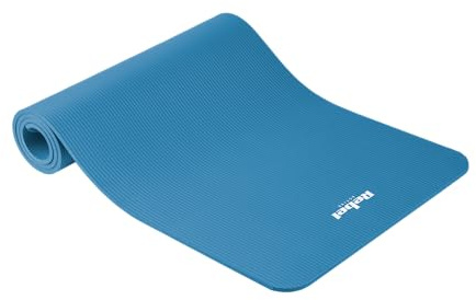 Hochwertige Yogamatte für Pilates, Fitness und Yoga REBEL ACTIVE RBA-3150-BL; 183x61 cm, Dicke 1 cm, NBR, Blau