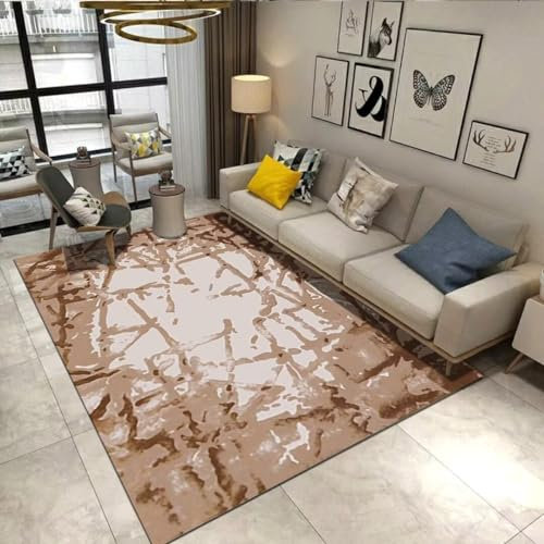RUGMRZ Brown Out Door Rug Sale Bedroom Carpet Graffiti Painting Style Washable Mat 60X90Cm Underlay