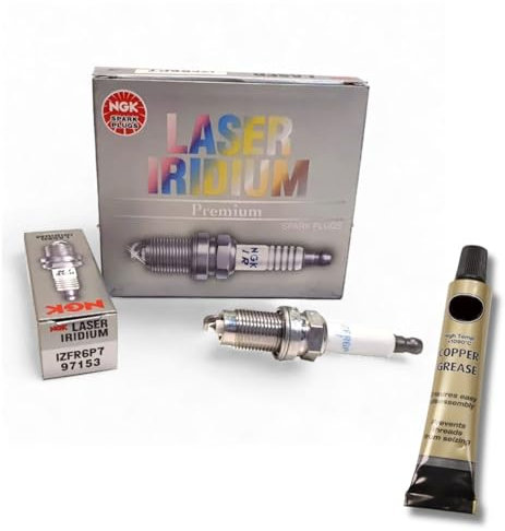 4x Zündkerzen von NGK passt für Volkswagen Golf VI 1.2 TSI 63/77kW Bj. 2009-2012 + Kupferfett