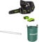 Greenworks GD40TCSK2 Cordless Top Handle Chainsaw with Brushless Motor, 25cm Bar Length, 40V 2Ah Battery & Charger + Greenworks Replacement 25cm Chain + Greenworks 120L Garden Waste Bag