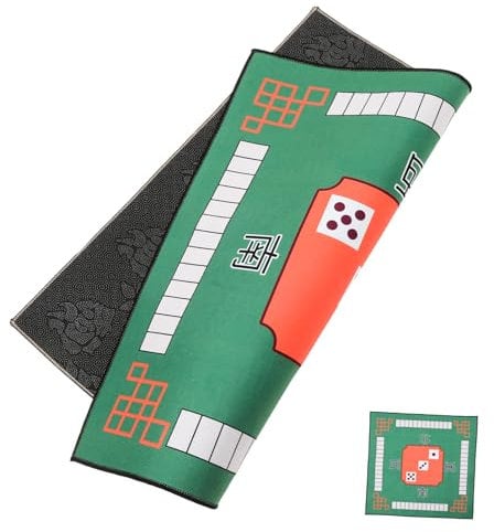 HONMEET Mahjong-Tischdecke Spielmatte Poker tischauflage Brettspiel Tischdecke Spielteppich Pokertischabdeckung Mahjong-Tischplatte quadratische Tischdecke Mah-Jongg-Tischsets Gummi Green