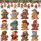 Decoracion Arbol Navidad, 24 Piezas Muñeco de Jengibre Adorno Arbol Navidad, Colgantes Arbol de Navidad, Muñeco de Jengibre Colgantes de Madera para Interior Festiva