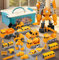 SJYN Magnetische Transform Engineering Auto zusammengebaut Spielzeug mit Aufbewahrungsbox, Magnetische Blöcke für Kinder Alter 3-8 Kleinkind Spielzeug 35 Stück