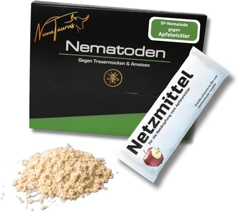 SF- Nematoden zur Bekämpfung von Trauermücken, Thrips und anderen Schädlingen effektiver biologischer Pflanzenschutz mit Fadenwürmern (SF Nematoden + Netzmittel (gegen Apfelwickler), 6, Mio)
