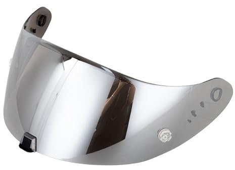 QQLADY Z Adatto for Casco EXO Scorpion R1/1400/520 Lente for Casco Giorno E Notte Lente Universale Antipolvere E Antivento X(Silver)