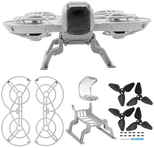 Craznick Neo Drohnen Zubehör - Propellers Propellerschutz Prop Blätter Protektoren Klappbares Fahrwerk Landefüße Gimbal Schutz Objektiv Kamera Schutzhülle für DJI Neo Fly Zubehör