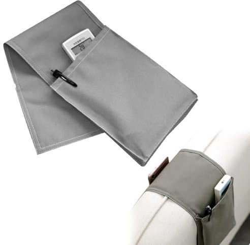 Couch Organizer,Sofa Organizer,Taschen Organizer,TV Fernbedienung Halterung Storage Tasche für Couch Oder Sessel Bett,Taschen Sofa Armlehne,für Handy Fernbedienung Bleistift (Hellgrau)