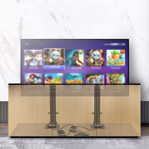 KjoiDWz TV Mount Stands Motorized Tv Mount - Telescopic Electric TV Lift, with Remote Control Adjustable TV Mount Bracket Wall Brackets