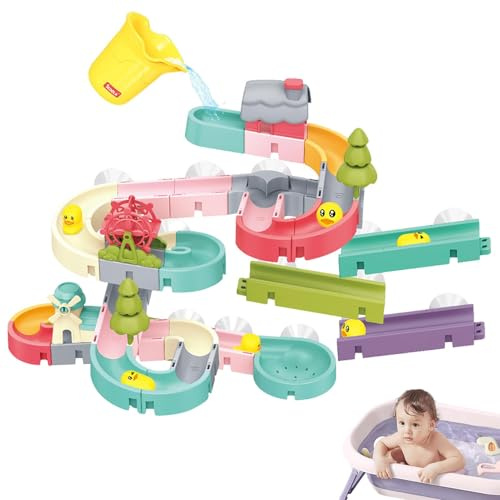 Juguetes acuáticos para bañera - Juguetes para bañera con pista interactiva de bolas de agua Juguetes creativos y de bricolaje para niños | fuente de agua divertida y colorida, Año Nuevo, Acción de Gr