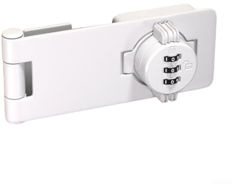 ComfyHarbor Serrature a combinazione con password a 3 cifre, serratura a combinazione senza chiave, serratura a catena per porta interna (bianco)
