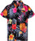 King Kameha Funky-Hawaii-Hemd, Herren, Kurzarm, Pineapple, Schwarz-Grau, 8XL