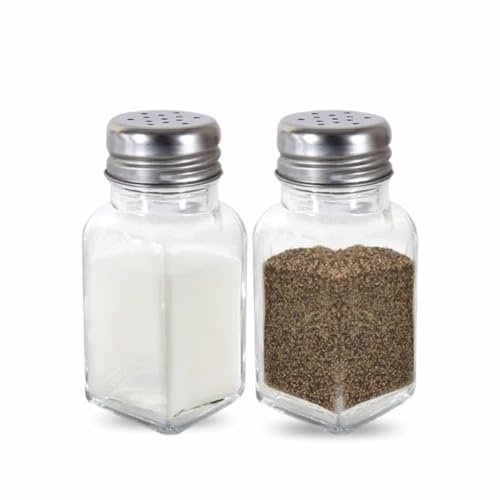 Salt and Pepper Sets Salt and Pepper Pots Grinder Set Salt and Pepper Shaker Spice Dispenser Condiment Container Salt and Pepper Holder Accessories Home Kitchen Restaurant Dining Table Glass (1 Pack)