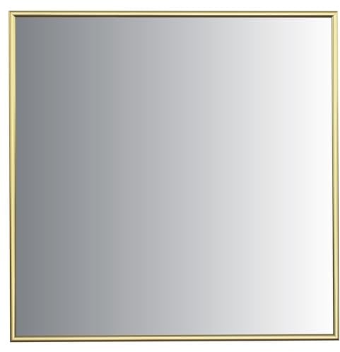 Spiegel 30x30cm im ALU Rahmen, Echtglas, Dekorativer Wandspiegel (Gold) | Dekorativer Wandspiegel ideal für Bad, Büro, Praxis, Wohnmobil u.a.