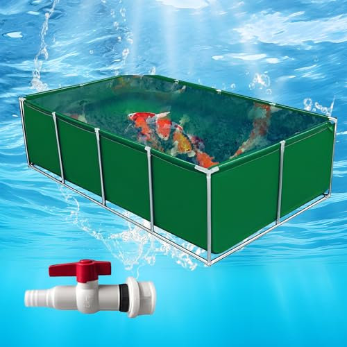 Poxvythb Piscina 3x2,Piscina Fuori Terra,Sono Disponibili Vari Colori E Dimensioni, Adatti per L'allevamento di Pesci/Verde/3 * 2 * 0.5m