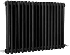 SLINE SANITARY Traditional 2 Column Cast Iron Style Radiator Horizontal Black 600x830mm