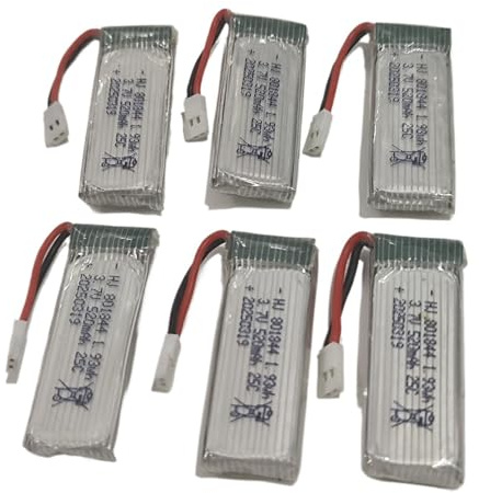 YUNHUOZ Upgrade für Syma X3/X7 RC Quadcopter Drohne: 3,7V 520mAh Lithium-Akku (6 Stück) Drohnenteile