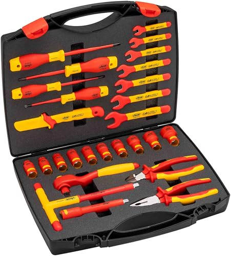 VIGOR Werkzeugkoffer, EV, V5632N, 3/8″, Außenprofil Sechskant | Antrieb 3/8 Zoll (10 mm) Vierkant hohl, 3656 g, Antrieb: 3/8″, Für Handbetätigung