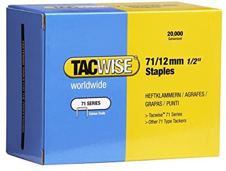 TACWISE 0370 71/12mm Heftklammern, 20.000 Stück Silber