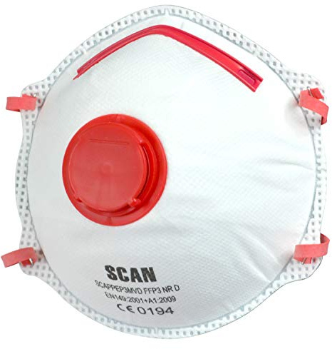 Scan SCAPPEP3MVDB FFP3 Premier Moulded Valved Disposable Masks Pack of 10