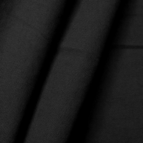 Stoffkontor Baumwolle Canvas - Meterware, schwarz - zum Nähen von Bekleidung, Bettwäsche, Dekoration UVM.