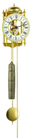 Hermle Uhrenmanufaktur Wanduhr, Schmiedeeisen, Gold, 62cm x 15cm x 10cm
