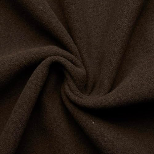 HANNAH - Wollstoff Stoffe Wolle Kaschmir Mantel Mittelalter Vorhang Decke Umhang Larp Meterware - 10 Farben (terrabraun)
