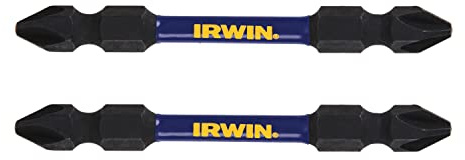 IRWIN Tools IWAF32DEPH22 Impact Performance Series Double-Ended Screwdriver Number-2 Phillips Power Bit, 2 1/2-Inch, 2-Pack