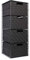 EHC 4 Drawer Storage Cabinet for Bedroom, Bathroom - Black