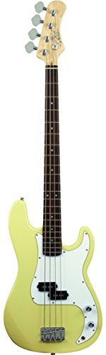 EKO GUITARS VPB100, Basso Elettrico Serie Tribute Starter, Corpo in Pioppo, Manico in Acero e Tastiera 21 tasti in Resina, Due Pickup Humbucker, Controlli Volume e Tono, Colore Cream