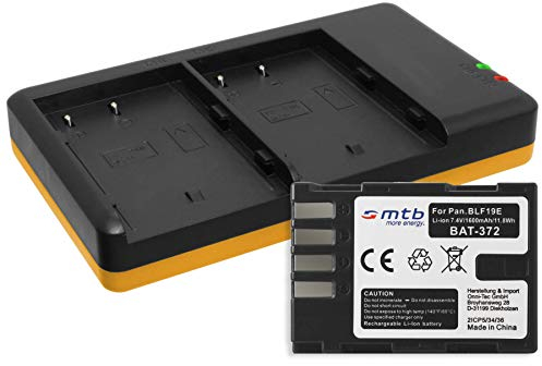 Batterie + Chargeur Dual (USB) Compatible avec Panasonic DMW-BLF19, BP-61, Compatible avec Lumix DC-G9, GH5 / DMC-GH3, GH4 / Compatible avec Sigma SD Quattro (H) - INKL. Micro-Câble USB