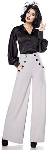 Marlene Hose mit hohem Bund,Grau,S