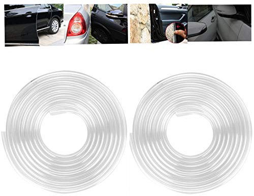Car Door Protector Edge Guard, 5M Car Door Trim Seal Rubber Invisible Durable/Cleanly Remove/Design Easy DIY for Cars Metal Edges (White)