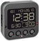 TFA Dostmann 60.2552.01 Bingo 2.0 digitaler Funk-Wecker mit Temperaturanzeige und Negativ-Display (Schwarz Negativdisplay mit Batterien)