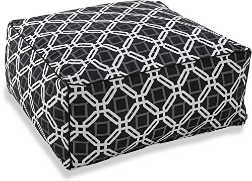 H.O.C.K. Natolda Outdoor Kissen inkl. Füllung/Hocker/Lounger (90x90x40cm (Lounger), Black)
