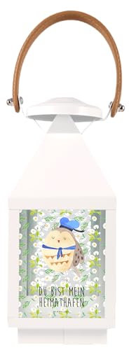 Mr. & Mrs. Panda S Deko Laterne Eule Matrose - Geschenk, Laterne groß, Hochzeitstag Geschenk, Kapitän, Eule Deko, Gartenlampe, XXL Laternen,
