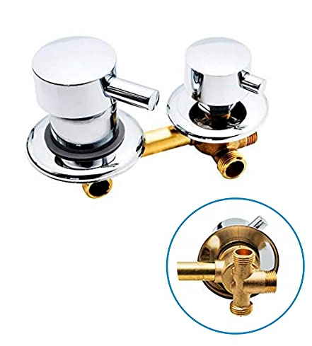 AFRUDDR 2/3/4/5 Wege Wasserablauf Schraubengewinde Mittenabstand 10cm 12,5cm Mischventil Messing Bad Dusche Mischbatterie Wasserhahn Kabine